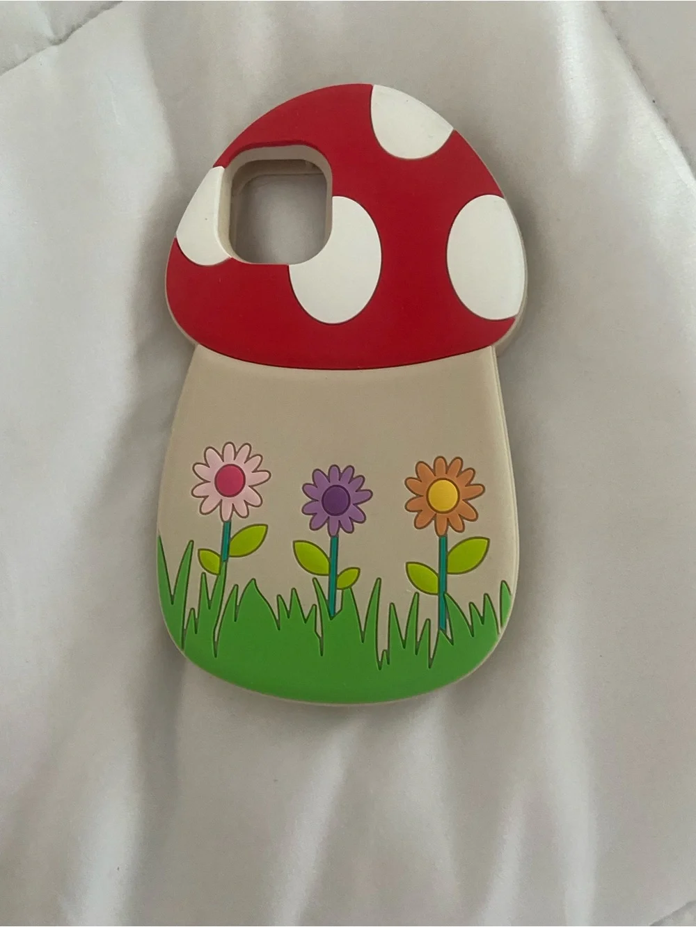 Mushroom Phone Case with Colorful Flowers